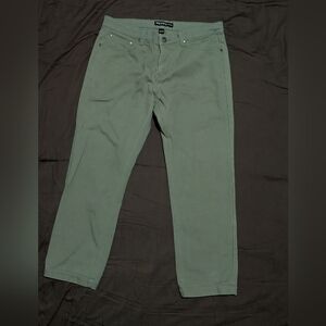 Men's Olive Jeans, Size 36/32